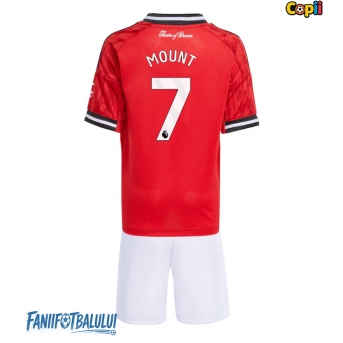 Manchester United Mason Mount #7 Echipament de Fotbal Replică 2025-26 Copii Acasa (+ Șorturi)